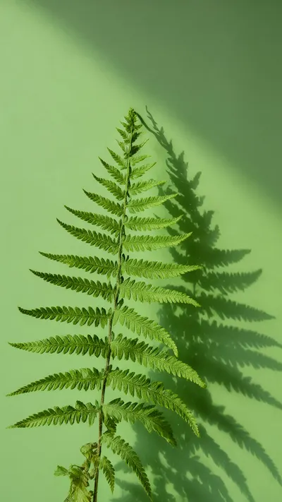 Soft Green Fern Shadow