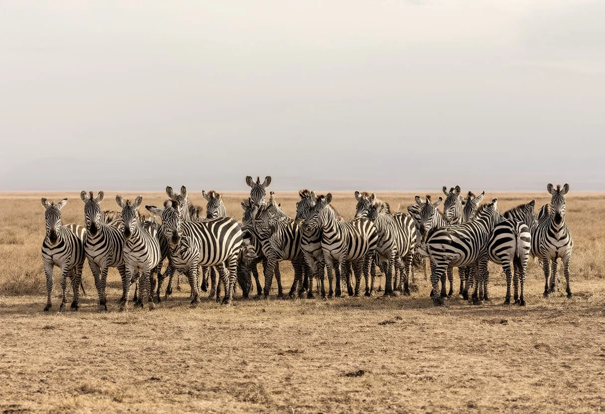 Zebra Herd on the Plains