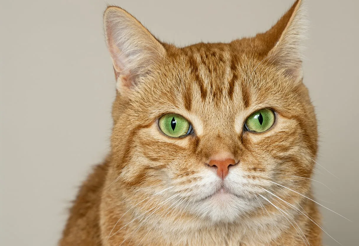 Ginger Cat with Green Eyes