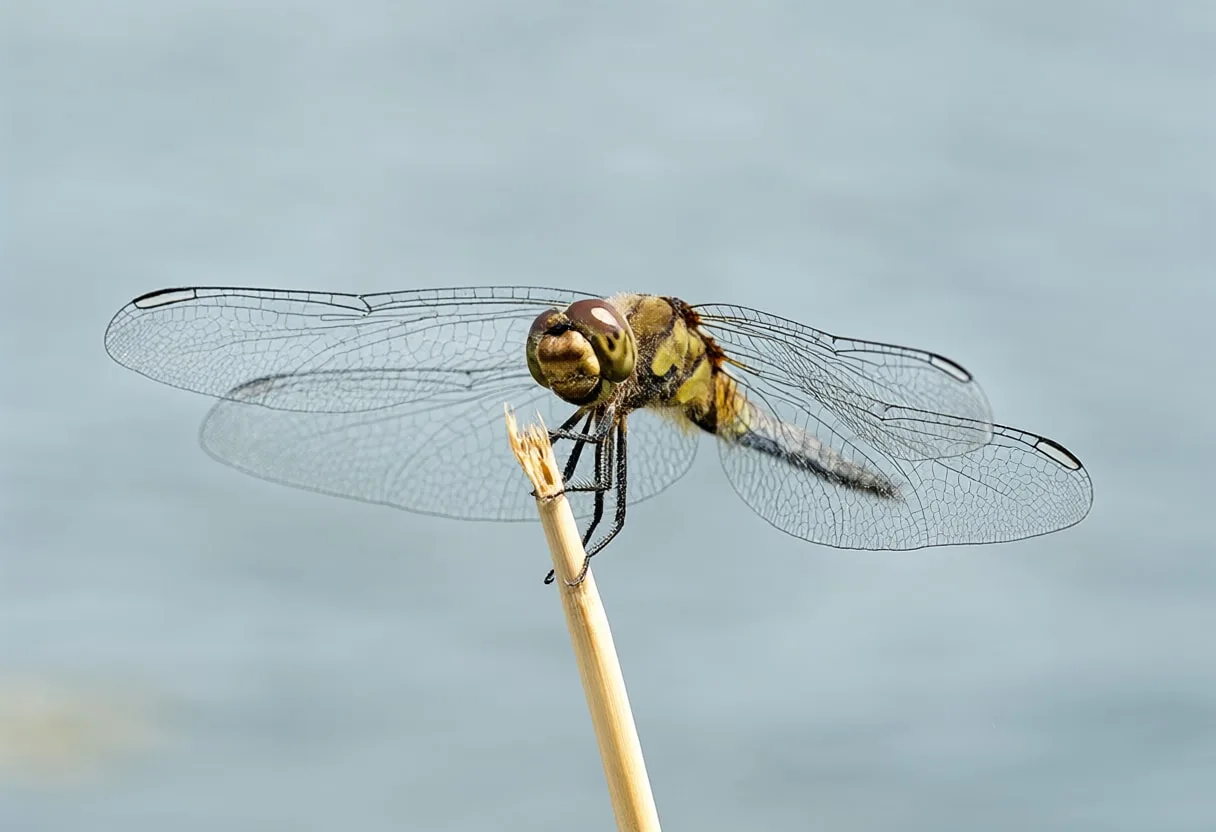 Dragonfly on a Reed