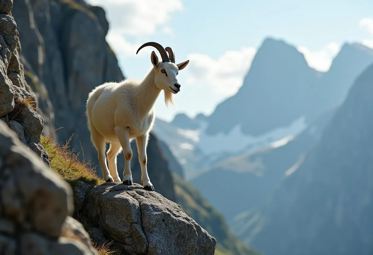 Mountain Goat on a Cliff