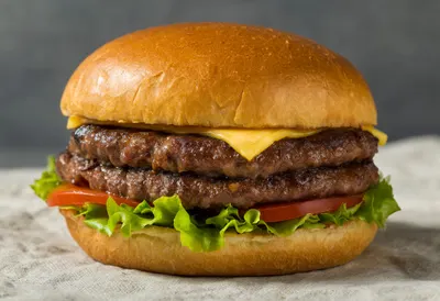 Beef Burger with Melted Cheese