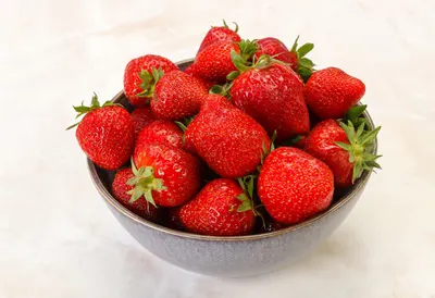 Ripe Strawberries in a Bowl