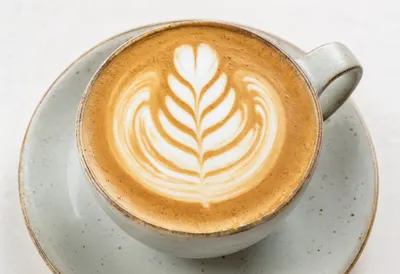 Latte with Leaf Art