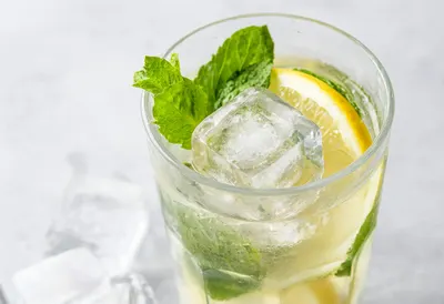 Lemonade with Mint and Ice