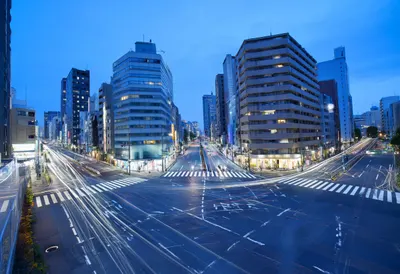 Tokyo Crossing at Blue Hour