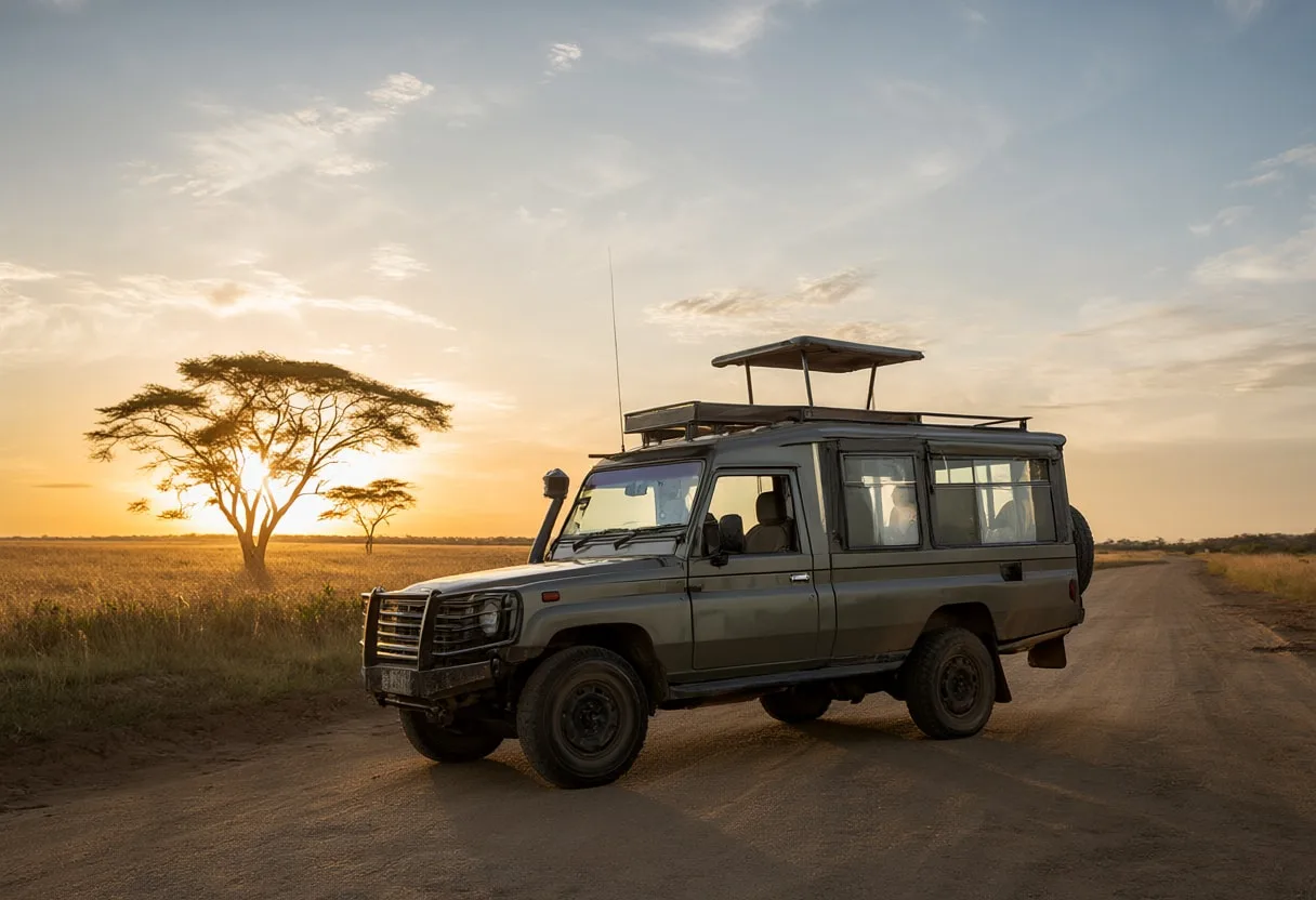 Safari Jeep on the Savanna