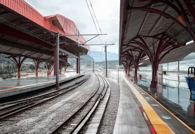 Train Platform in the Mountains