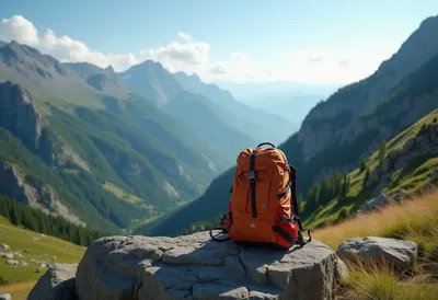 Backpack on a Mountain Trail