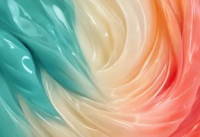 Flowing Liquid Gradient in Teal and Coral