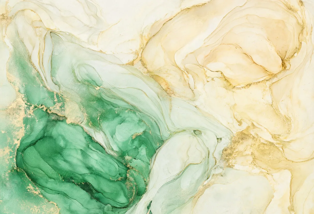 Alcohol Ink Swirls in Gold