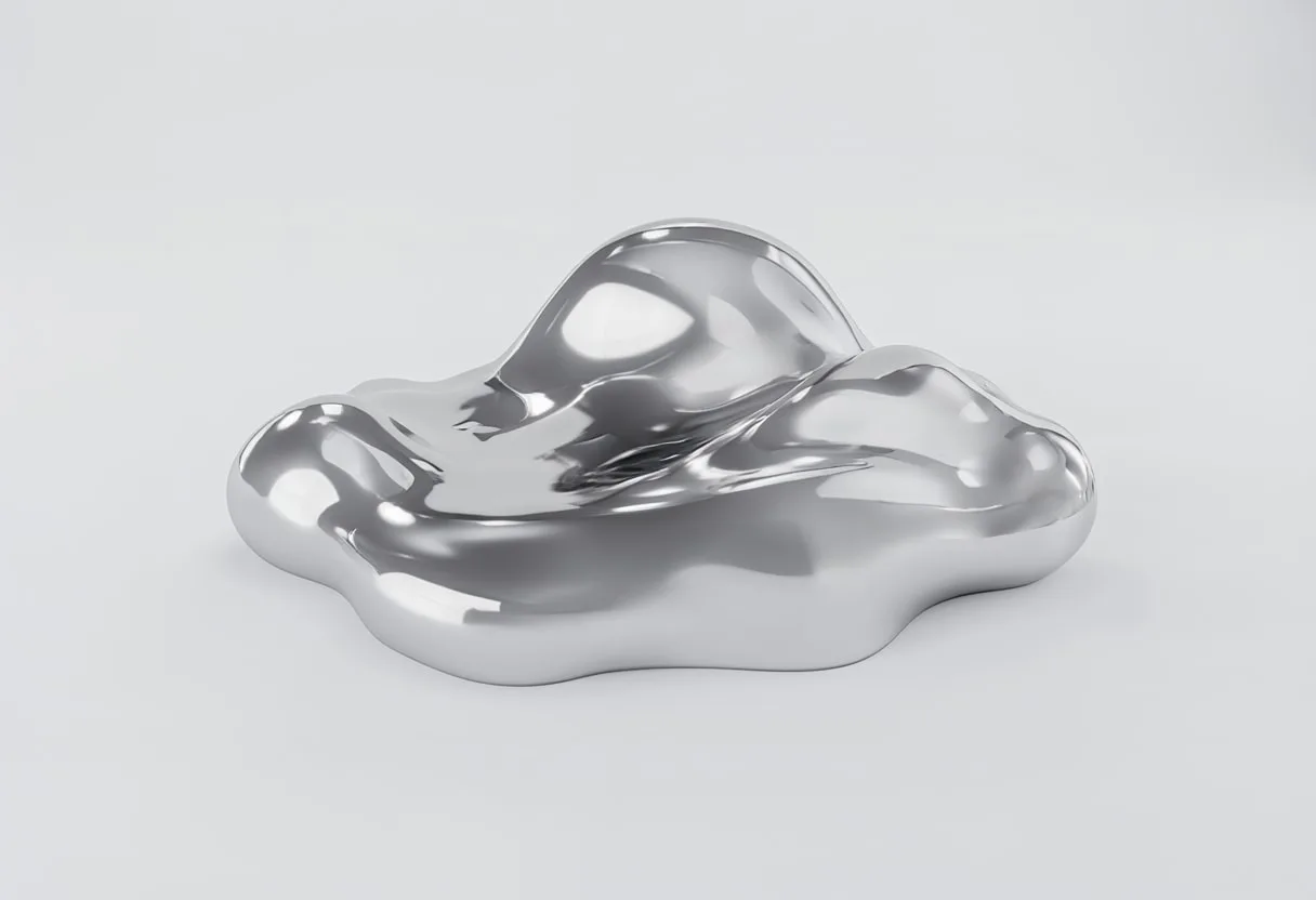 Chrome Liquid Metal Blob