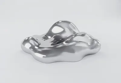 Chrome Liquid Metal Blob