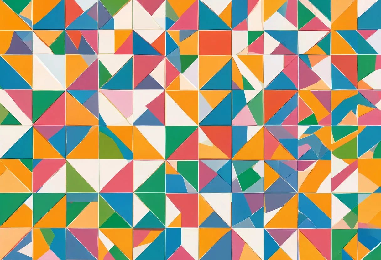Geometric Puzzle in Primary Colours