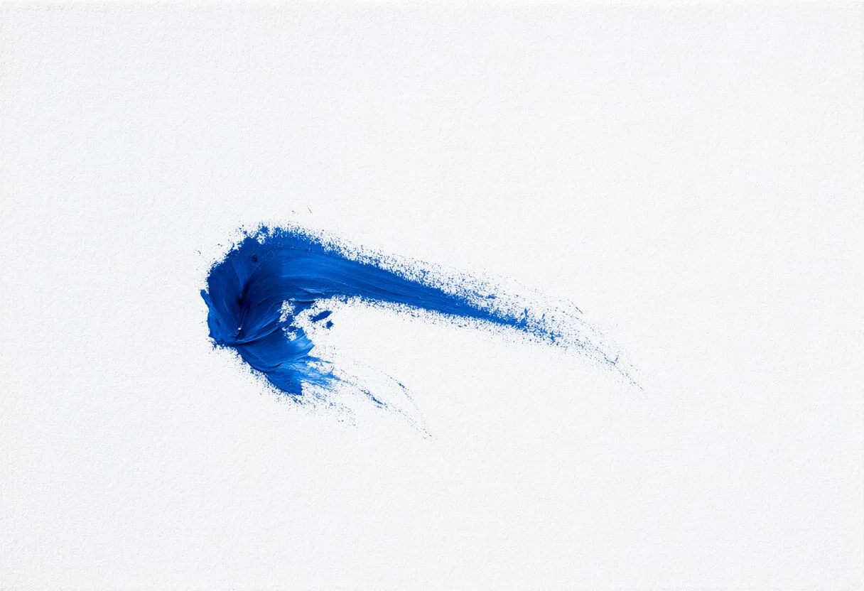 Painted Gesture in Blue and White