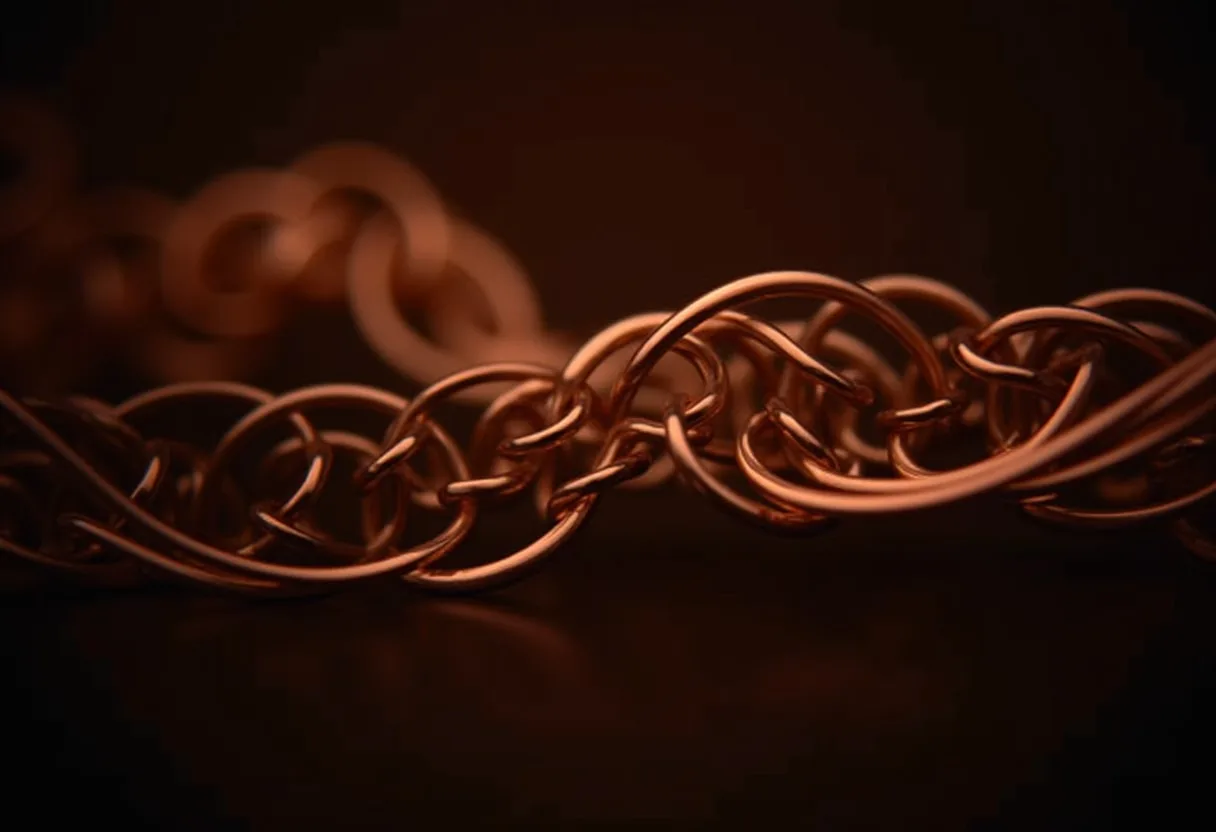 Copper Wire Mesh Abstract