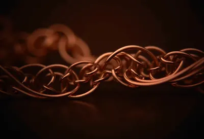 Copper Wire Mesh Abstract