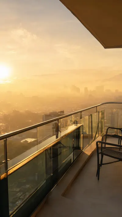 Golden Hour Balcony View