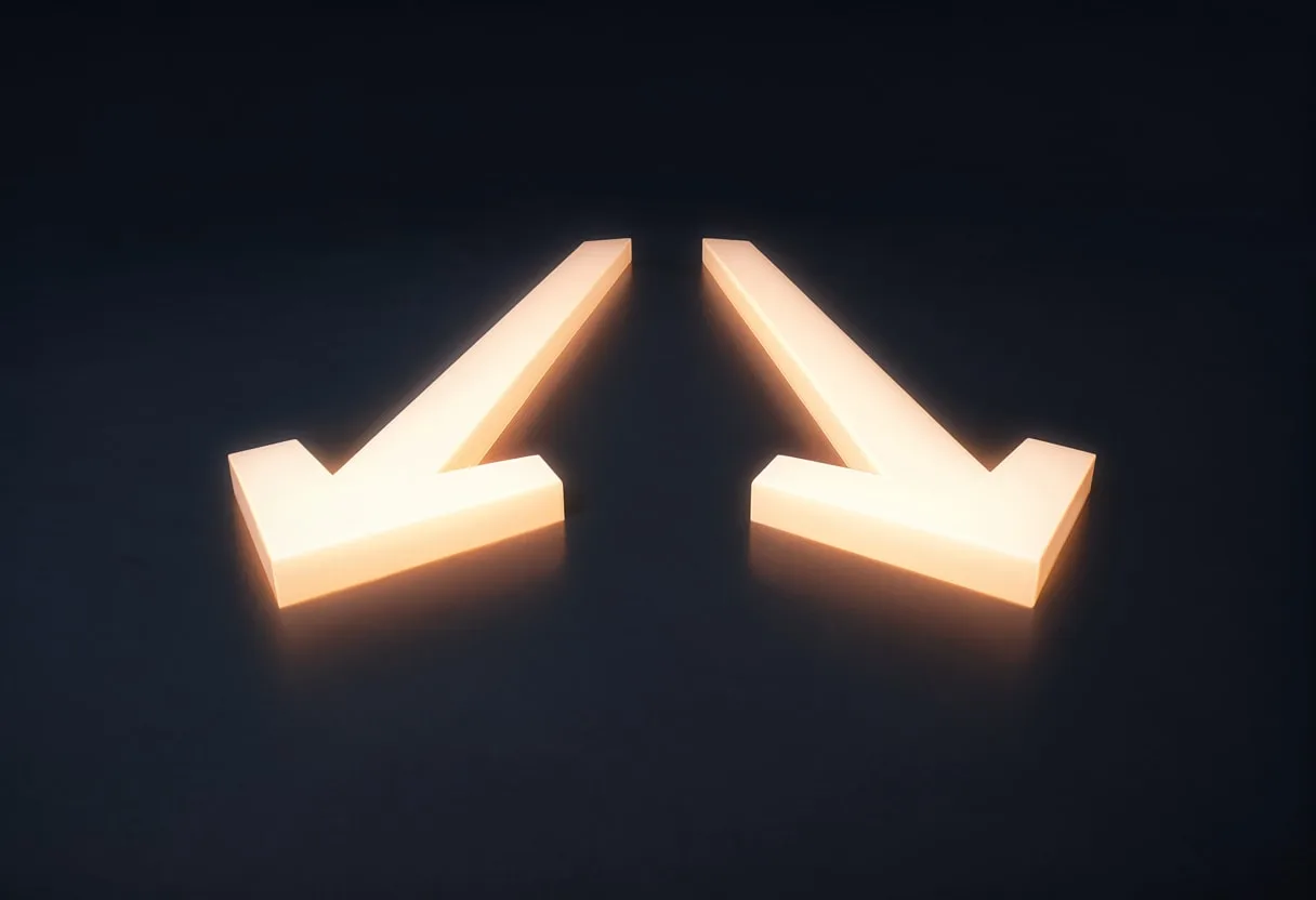 Two Abstract Arrows of Light Meeting