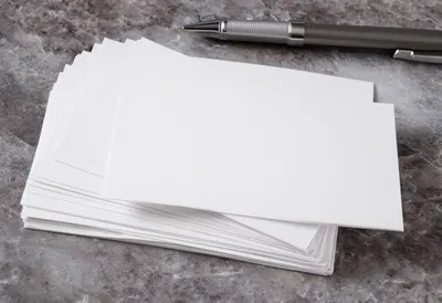 Business Cards on a Marble Surface