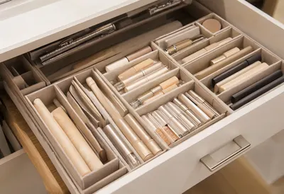 Desk Drawer with Organised Stationery