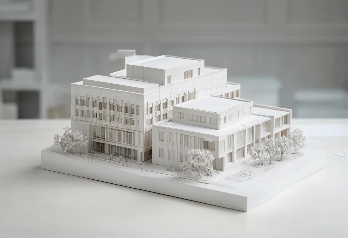 Architectural Model on a Studio Table