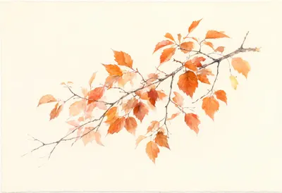Watercolour Autumn Branches