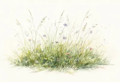 Watercolour Meadow Study