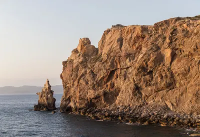 Coastal Cliffs in Evening Light