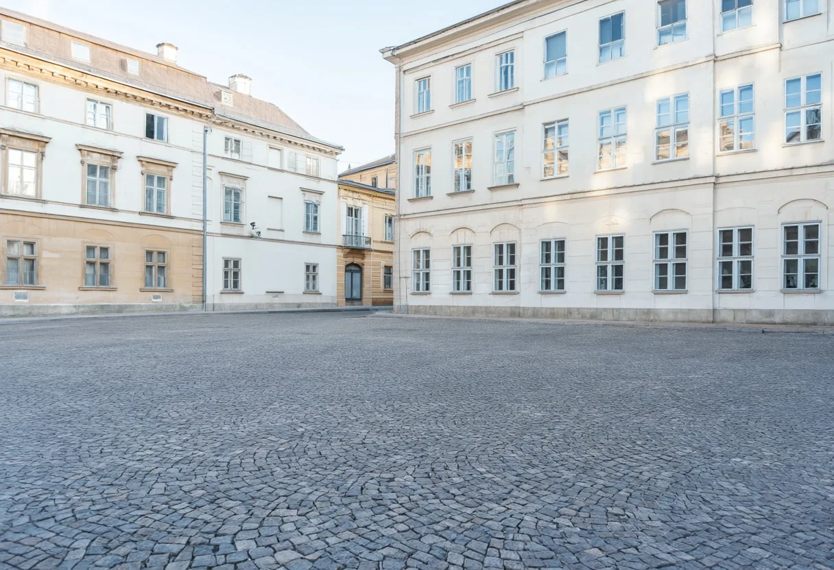 Cobbled Square at Dawn