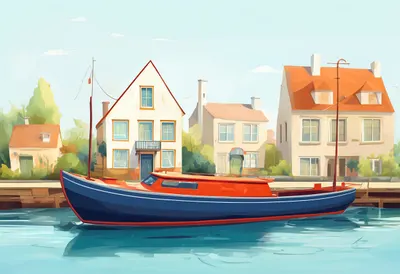 ภาพประกอบทางดิจิตอลของเรือคาแนล