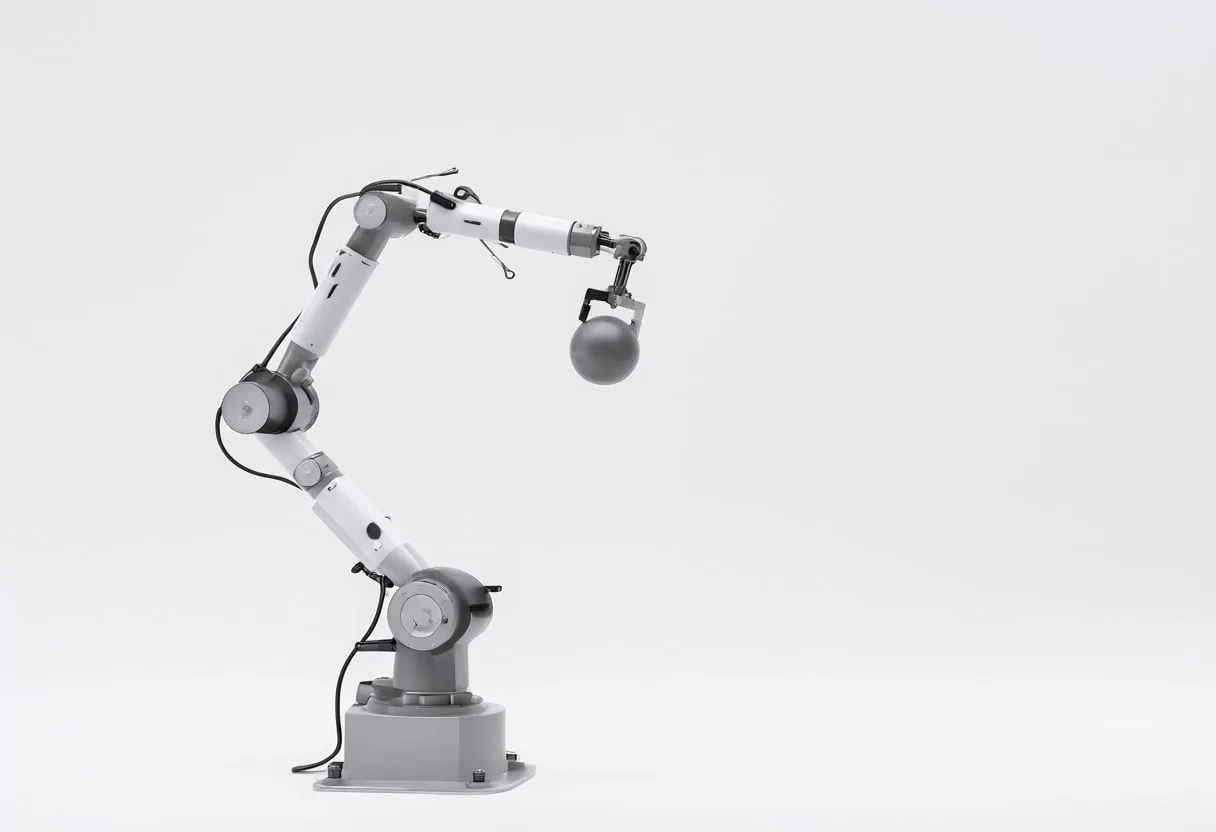 3D Robotic Arm Holding a Sphere