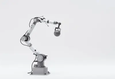 3D Robotic Arm Holding a Sphere