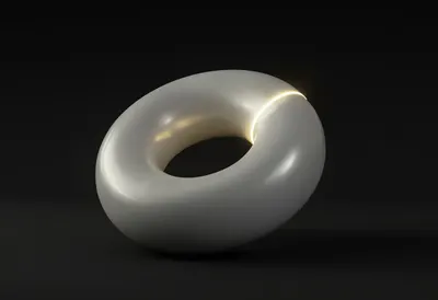 3D Glowing Torus with Seam