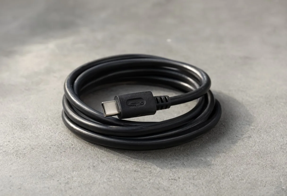 Coiled Cable on Concrete