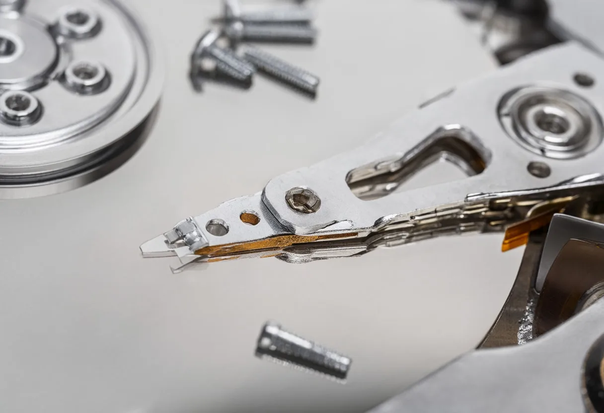 Hard Drive with Visible Screws