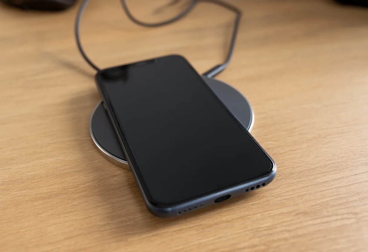 Phone on a Wireless Charger