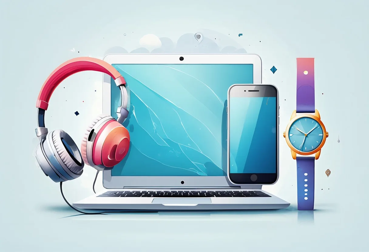 Flat Devices Set Illustration