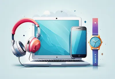 Flat Devices Set Illustration