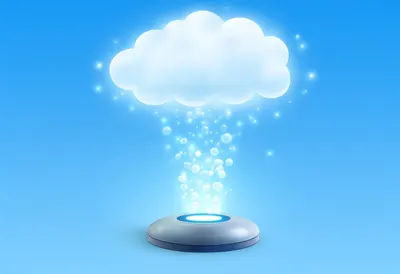 Digital Cloud Upload Concept
