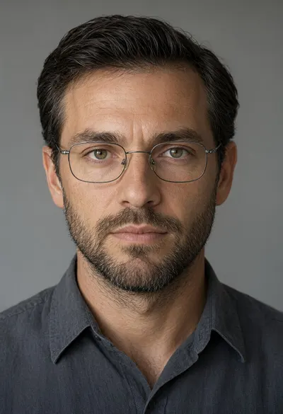 Man with a Short Beard and Glasses