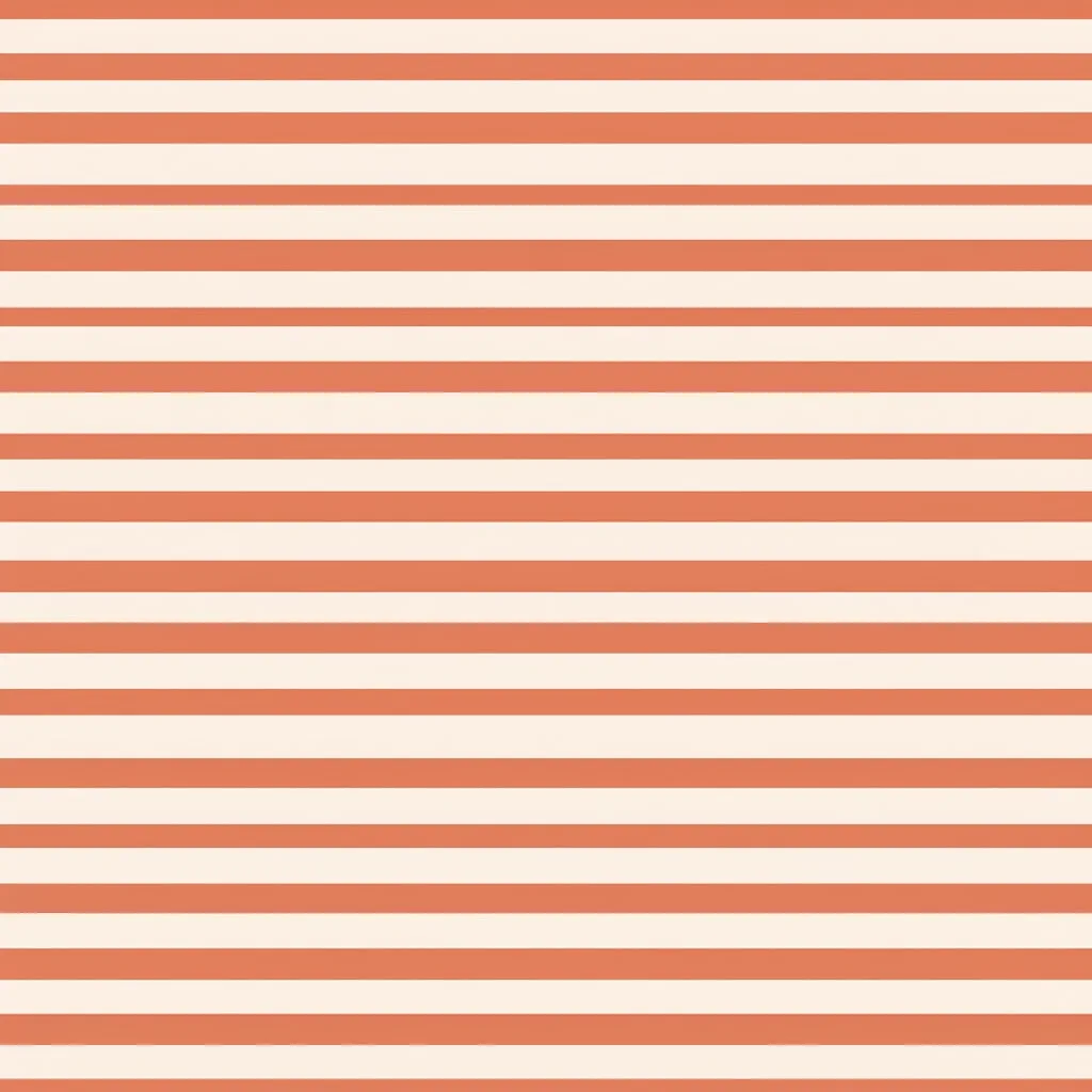 Bold Horizontal Stripes in Terracotta and Cream