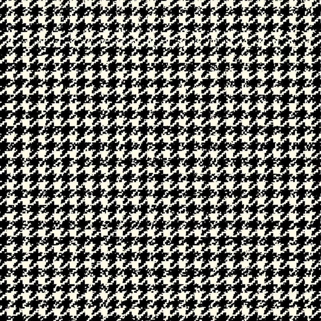Houndstooth Pattern in Black and Ivory