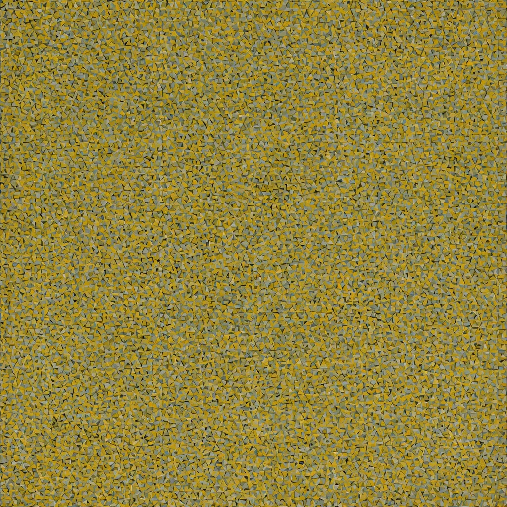 Triangle Mosaic in Mustard and Slate