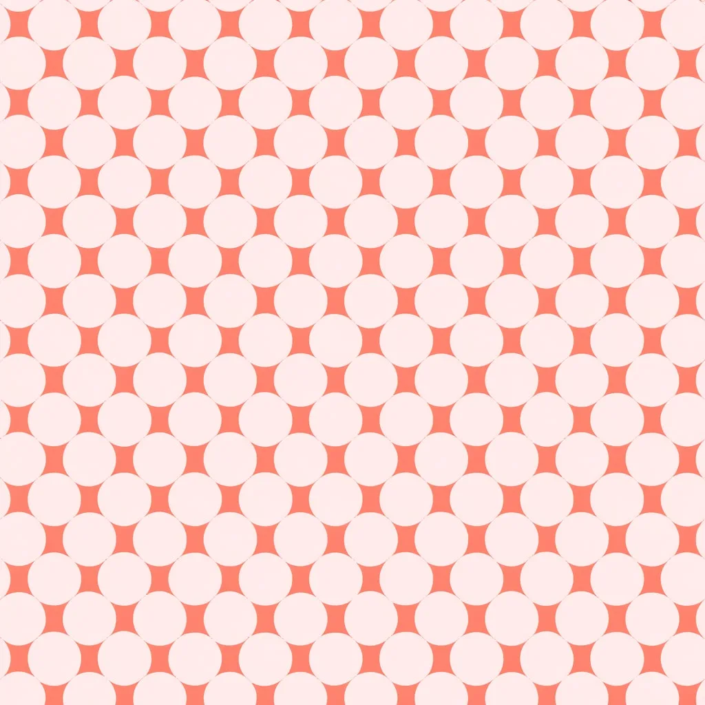 Even Circle Grid in Coral