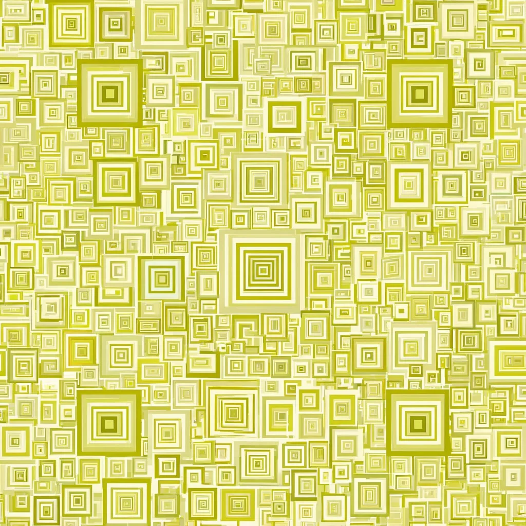 Concentric Squares Pattern in Olive
