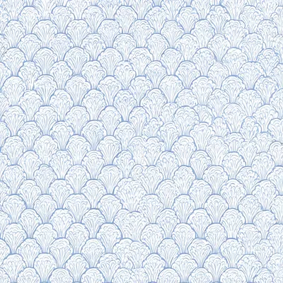 Arched Scallop Rows in Dusty Blue