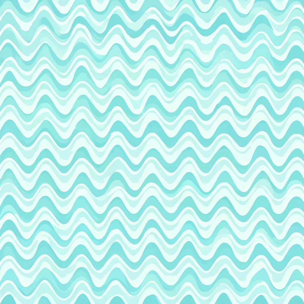 Wavy Lines Pattern in Teal