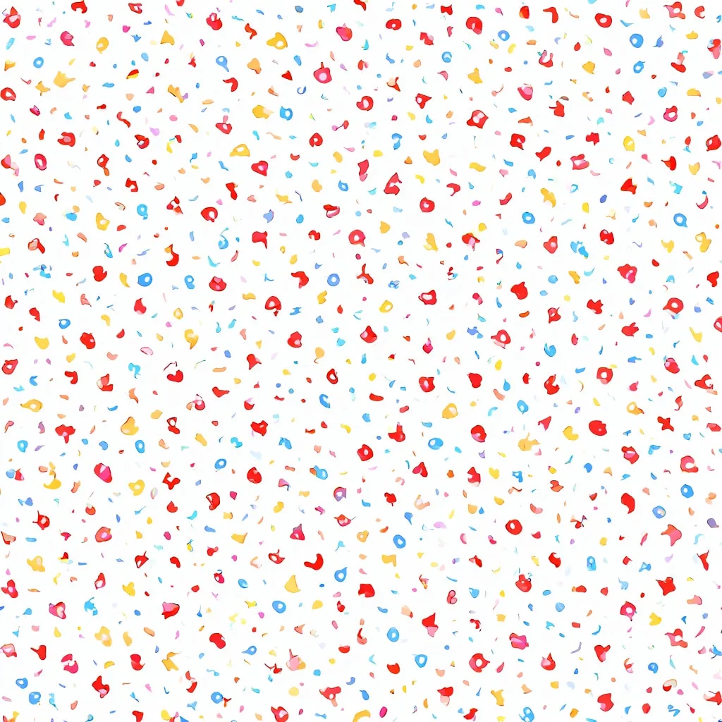 Memphis Shapes Pattern in Primary Colours
