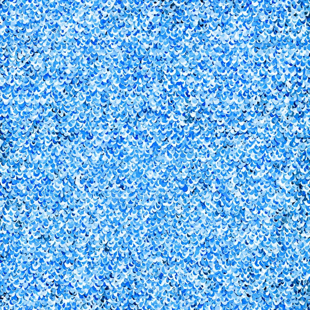 Scale Pattern in Peacock Blue